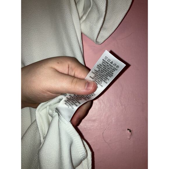 Adrianna Papell white poofy sleeve top size medium - Picture 4 of 5